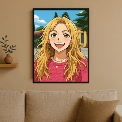 Dziewczyna w stylu Anime - portret na plakacie dla niej - Emmygift.pl