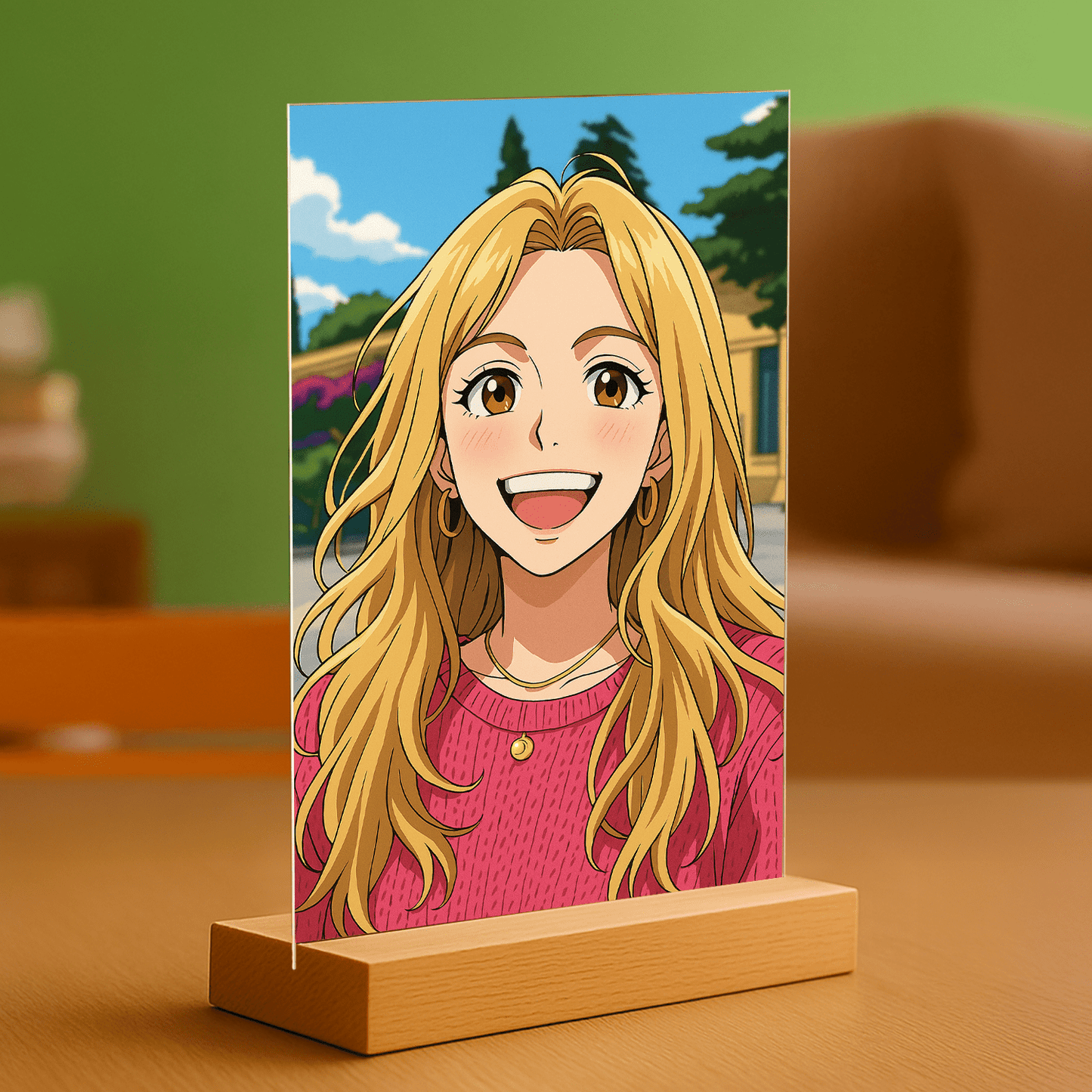 Dziewczyna w stylu anime - portret na szkle akrylowym dla niej - Emmygift.pl