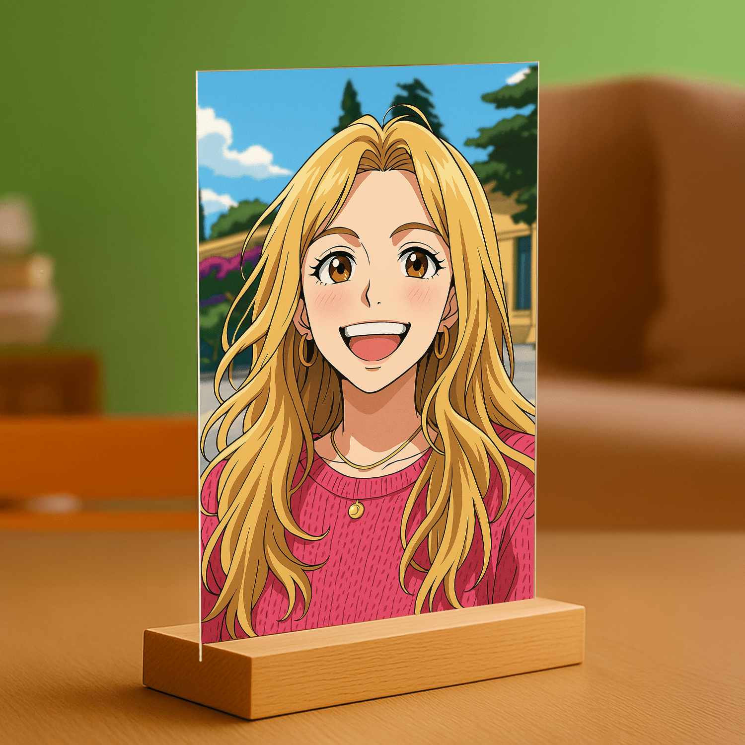 Dziewczyna w stylu anime - portret na szkle akrylowym dla niej - Emmygift.pl