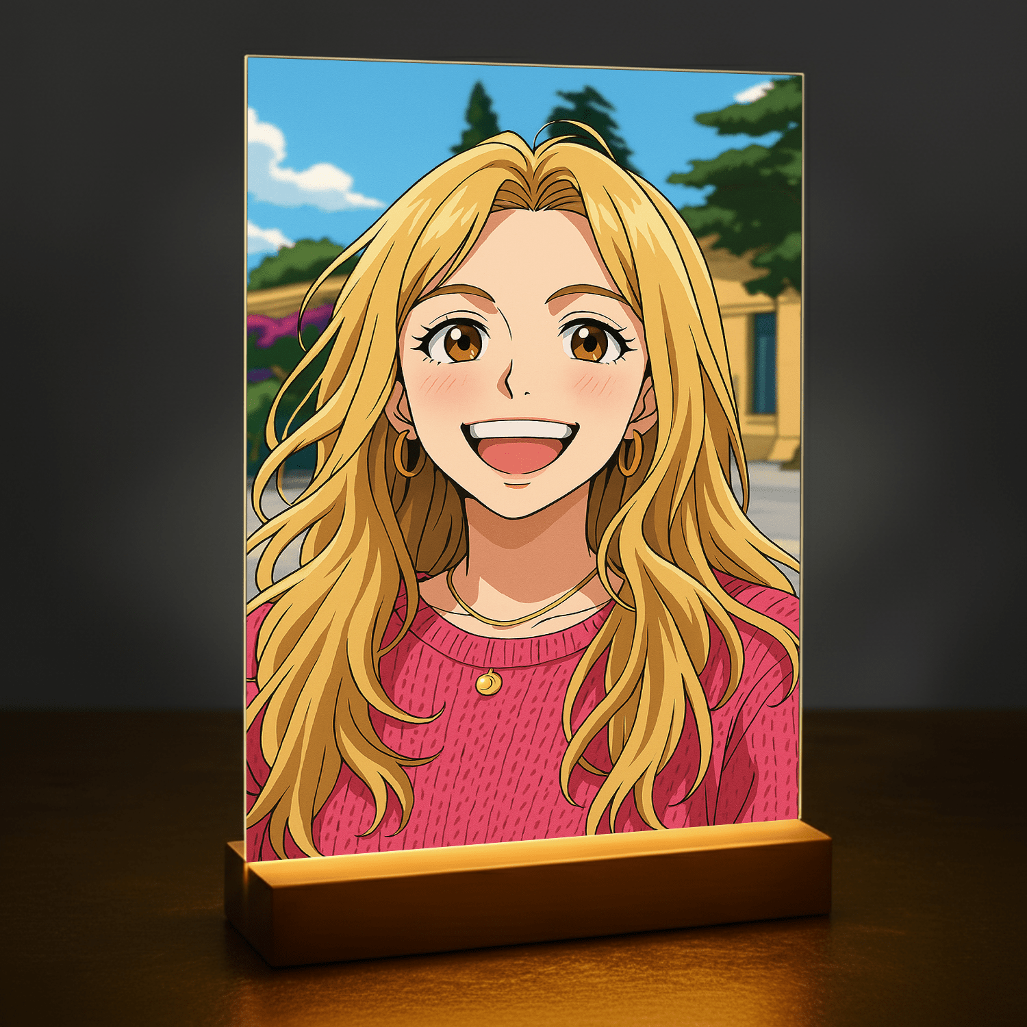 Dziewczyna w stylu anime - portret na szkle akrylowym dla niej - Emmygift.pl