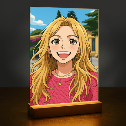 Dziewczyna w stylu anime - portret na szkle akrylowym dla niej - Emmygift.pl