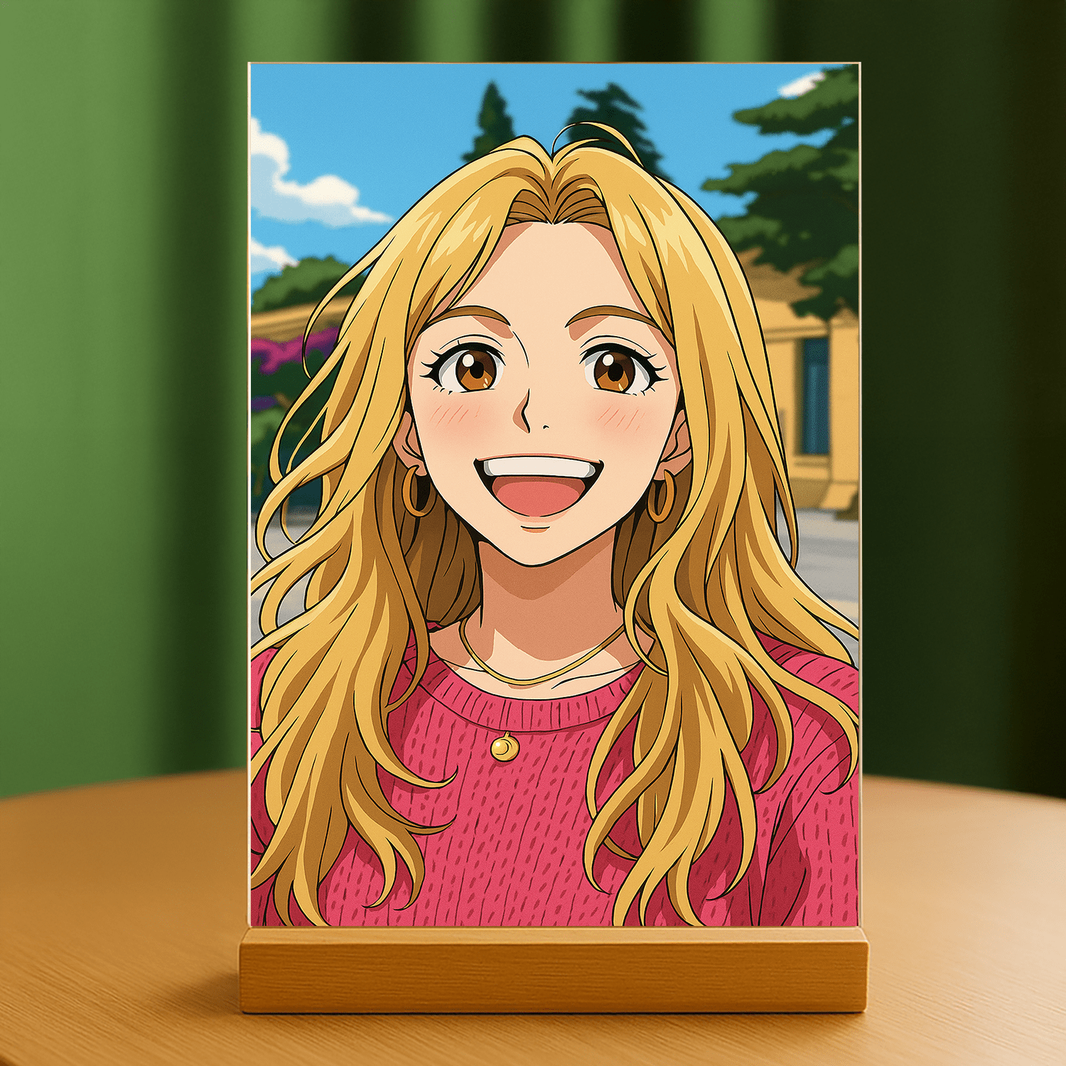 Dziewczyna w stylu anime - portret na szkle akrylowym dla niej - Emmygift.pl