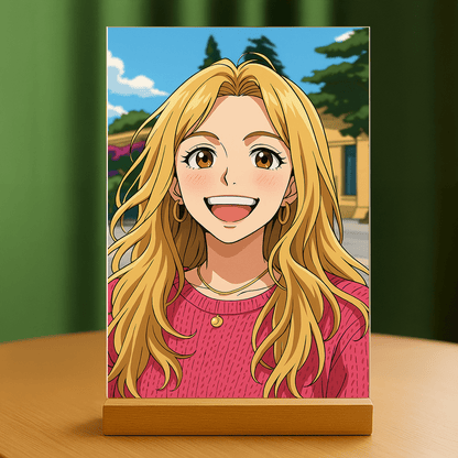 Dziewczyna w stylu anime - portret na szkle akrylowym dla niej - Emmygift.pl