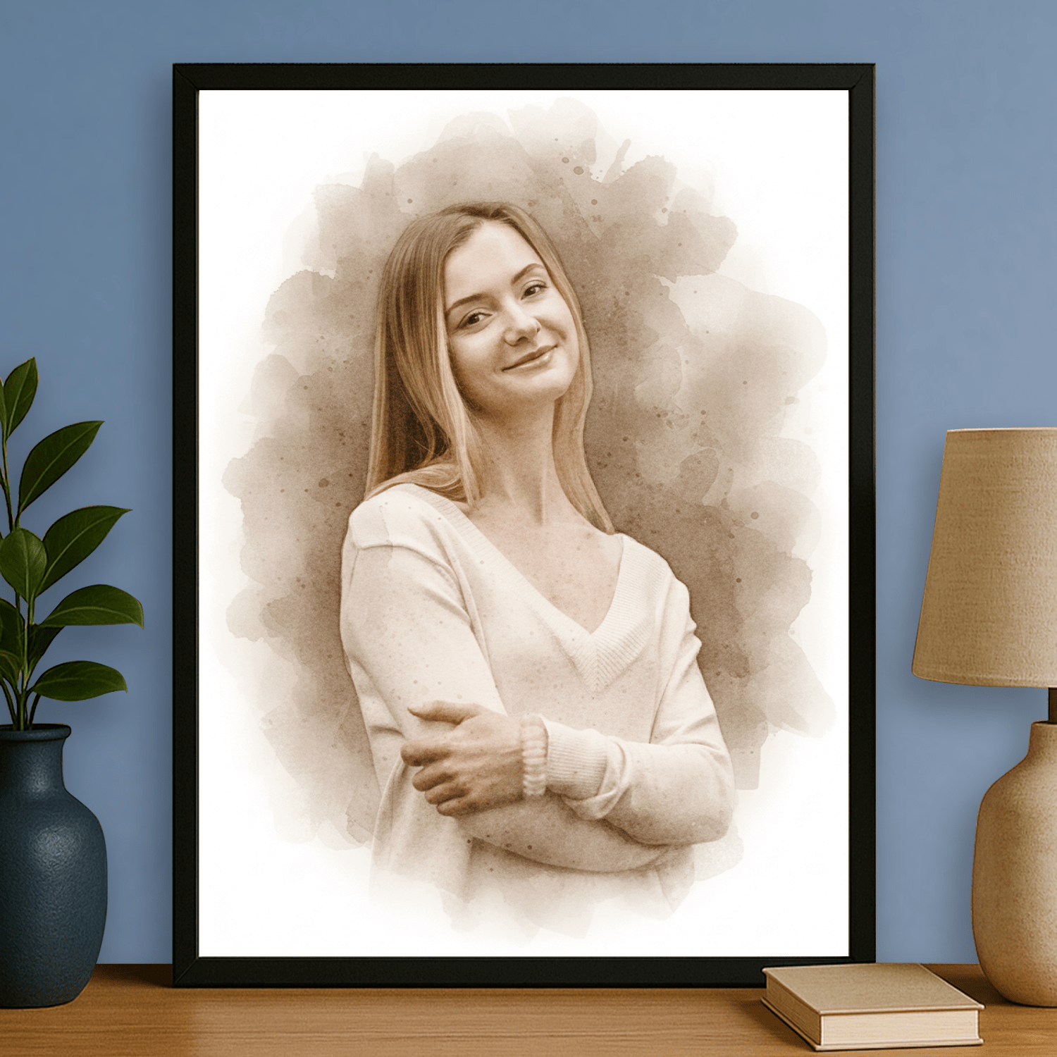 Dziewczyna w stylu coffee - portret na plakacie dla niej - Emmygift.pl