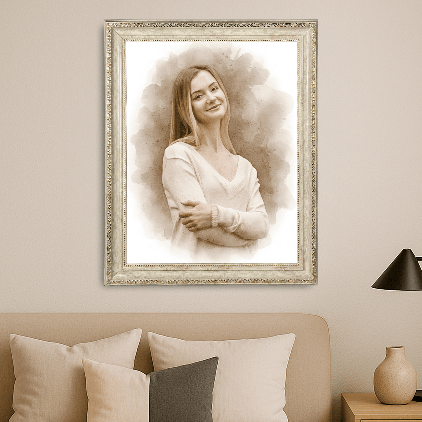 Dziewczyna w stylu coffee - portret na płótnie dla niej - Emmygift.pl