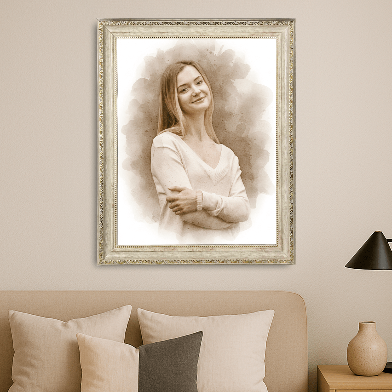 Dziewczyna w stylu coffee - portret na płótnie dla niej - Emmygift.pl