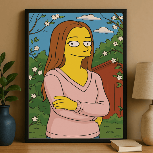 Dziewczyna w stylu Simpson - portret na plakacie dla niej - Emmygift.pl