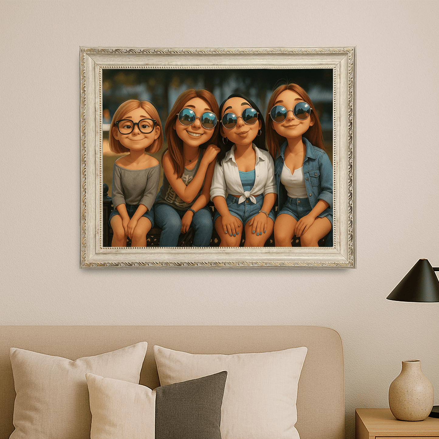 Ekipa przyjaciółek - portret na płótnie dla przyjaciółki - Emmygift.pl