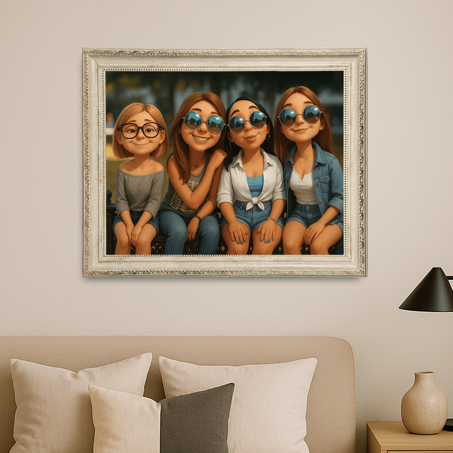 Ekipa przyjaciółek - portret na płótnie dla przyjaciółki - Emmygift.pl