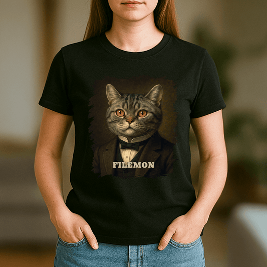 Elegancki kot - koszulka damska z nadrukiem dla miłośnika kotów - Emmygift.pl