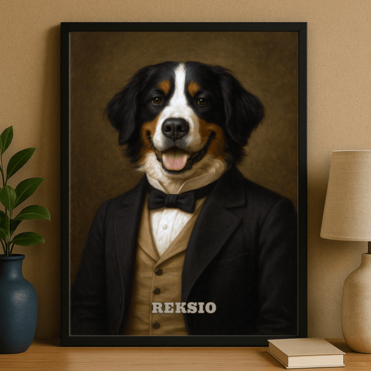 Elegancki pies - personalizowany plakat dla miłośników psów - Emmygift.pl