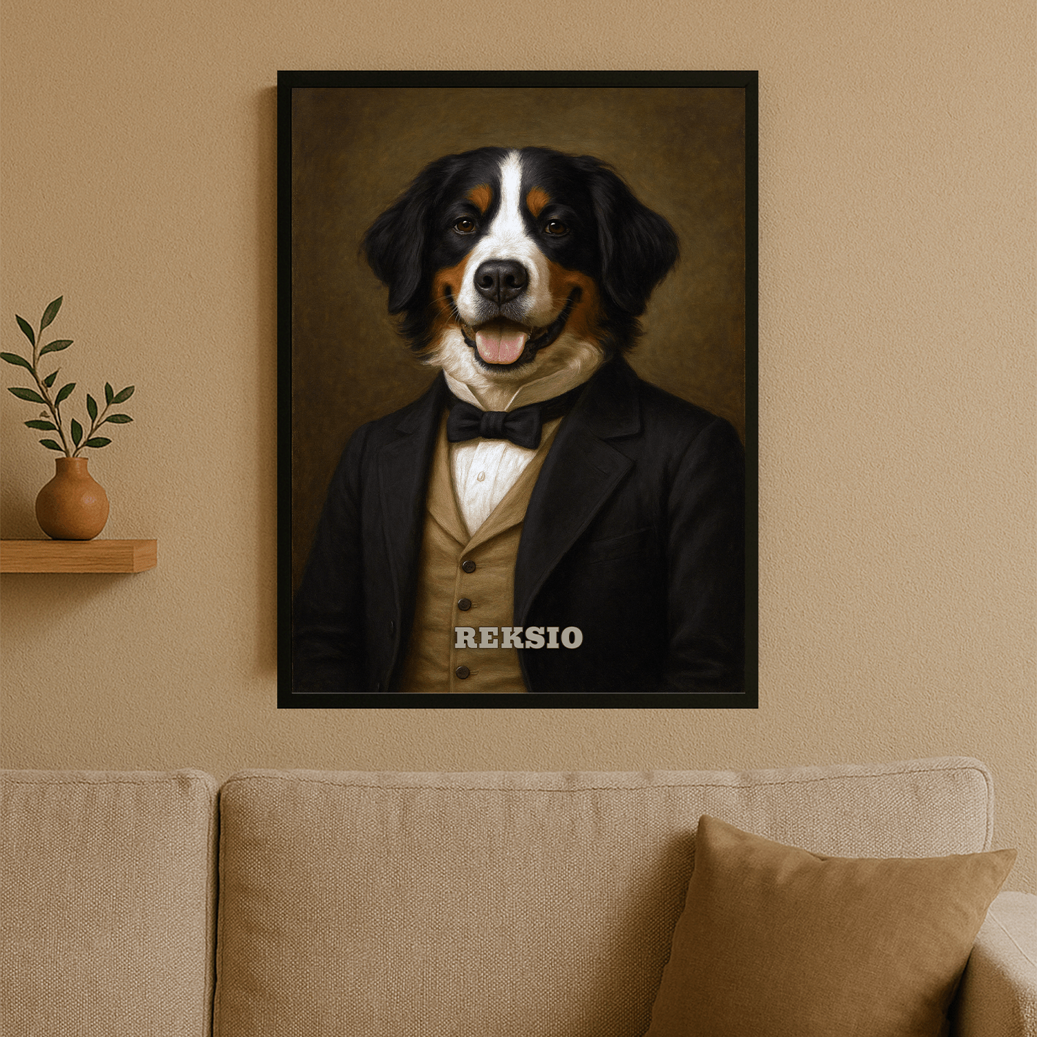 Elegancki pies - personalizowany plakat dla miłośników psów - Emmygift.pl