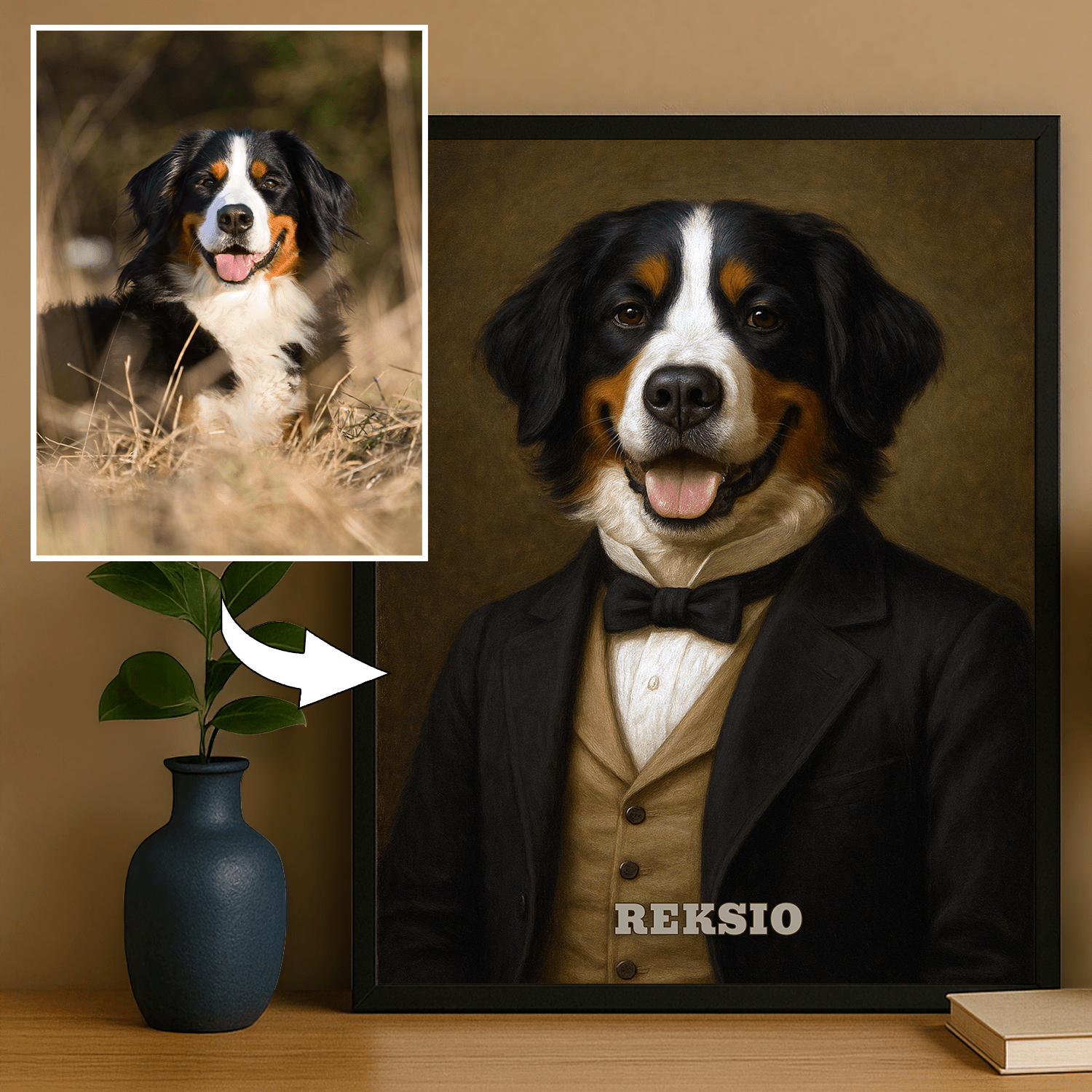 Elegancki pies - personalizowany plakat dla miłośników psów - Emmygift.pl