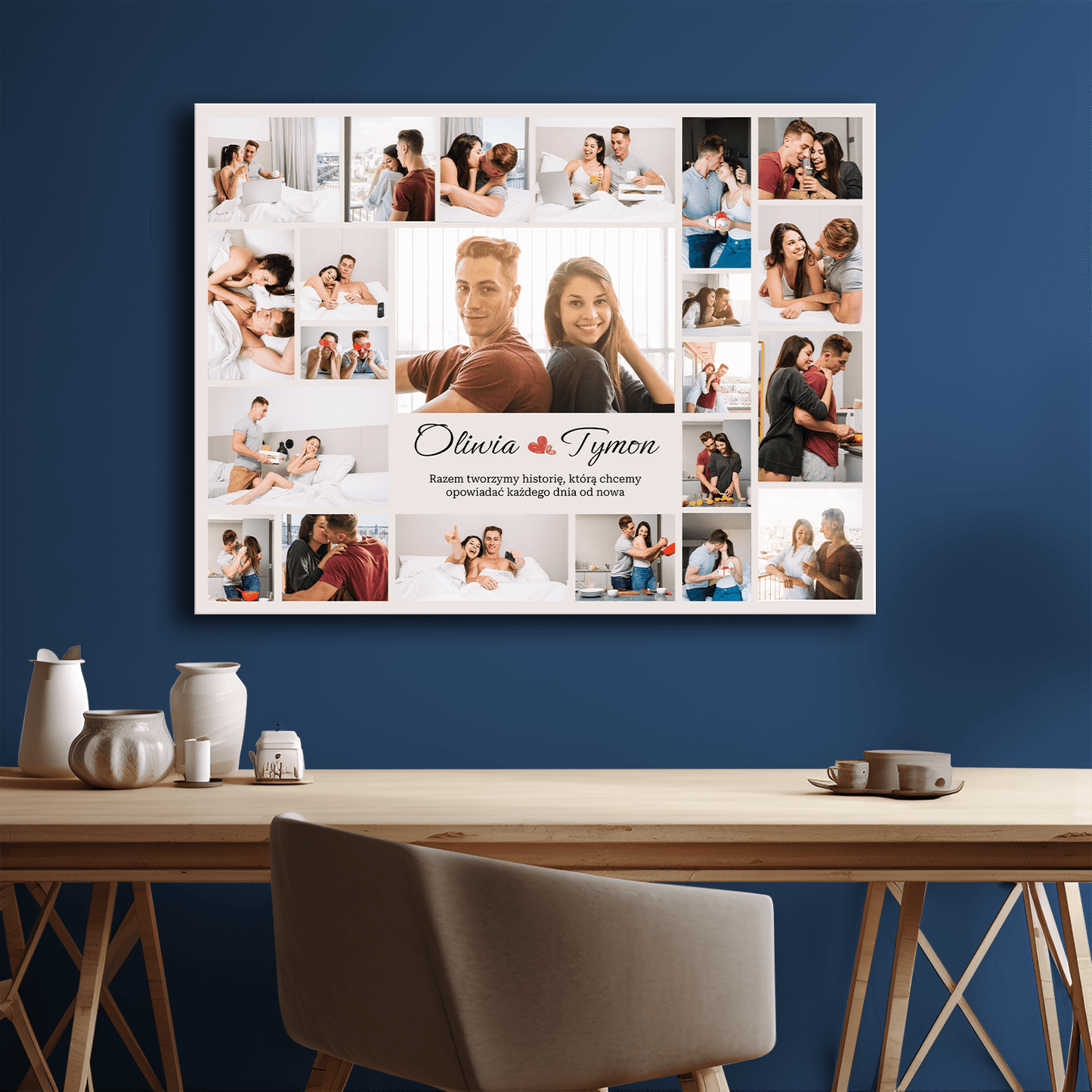Razem tworzymy historię - personalizowany druk na płótnie - Emmygift.pl