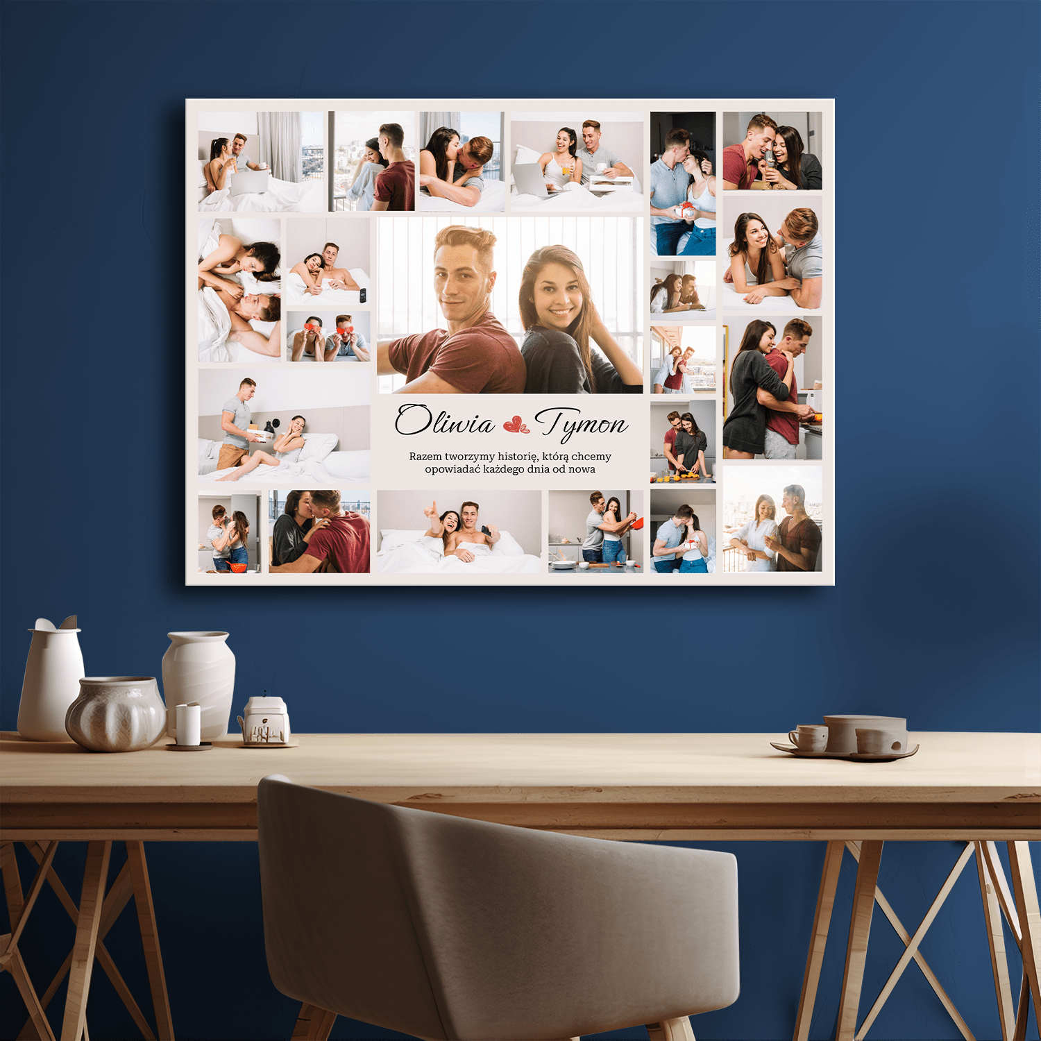 Razem tworzymy historię - personalizowany druk na płótnie - Emmygift.pl