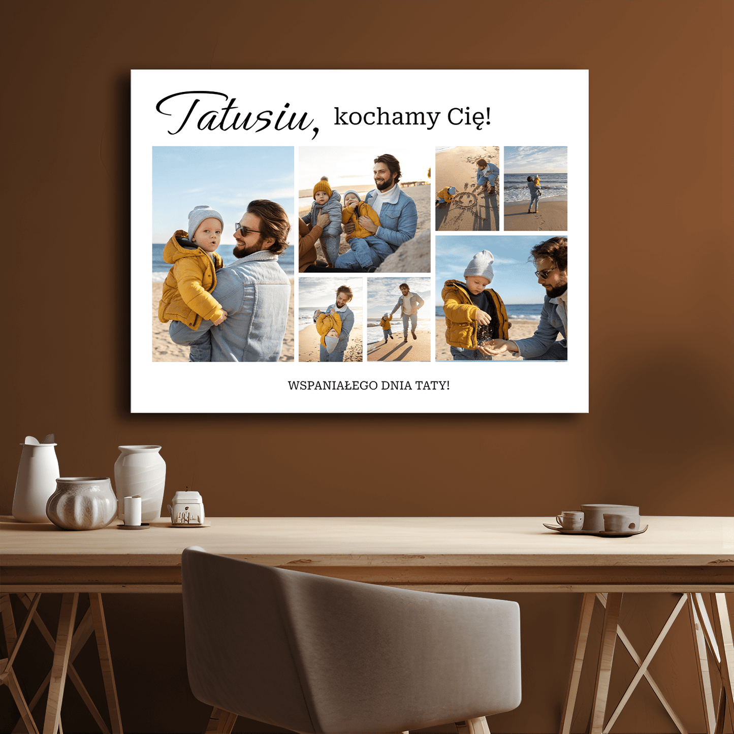 Wspaniałego Dnia Taty! - personalizowany druk na płótnie - Emmygift.pl