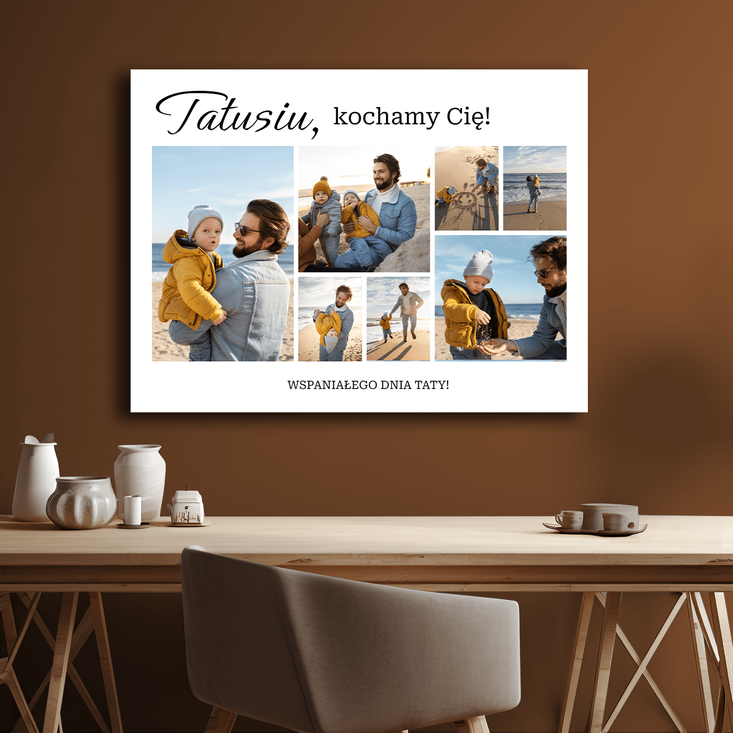 Wspaniałego Dnia Taty! - personalizowany druk na płótnie - Emmygift.pl
