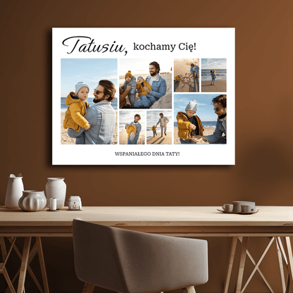 Wspaniałego Dnia Taty! - personalizowany druk na płótnie - Emmygift.pl