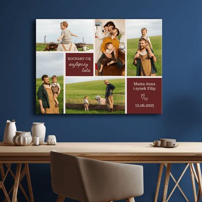 Kochamy Cię - personalizowany druk na płótnie - Emmygift.pl