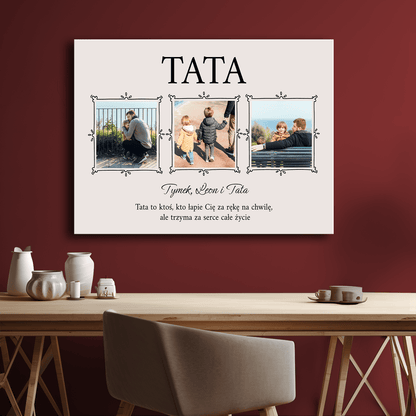 Tata to ktoś wyjątkowy - personalizowany druk na płótnie - Emmygift.pl