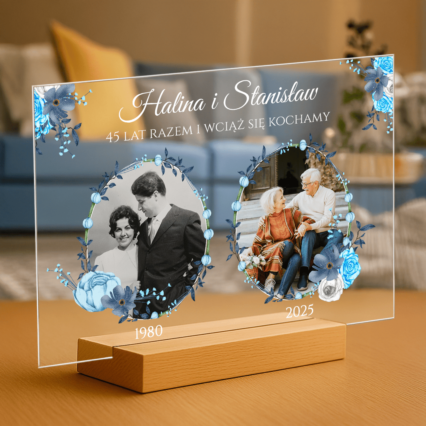 Historia miłości - personalizowany druk na szkle - Emmygift.pl