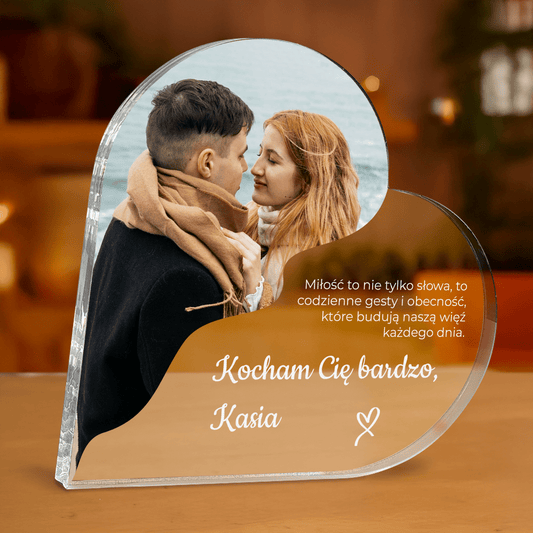 Tym jest miłość - personalizowane serce z nadrukiem dla pary - Emmygift.pl