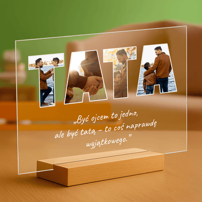 Fotokolaż Tata - personalizowany druk na szkle - Emmygift.pl