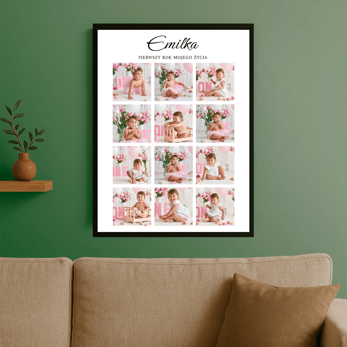 Pierwszy rok życia - personalizowany plakat dla dziecka - Emmygift.pl