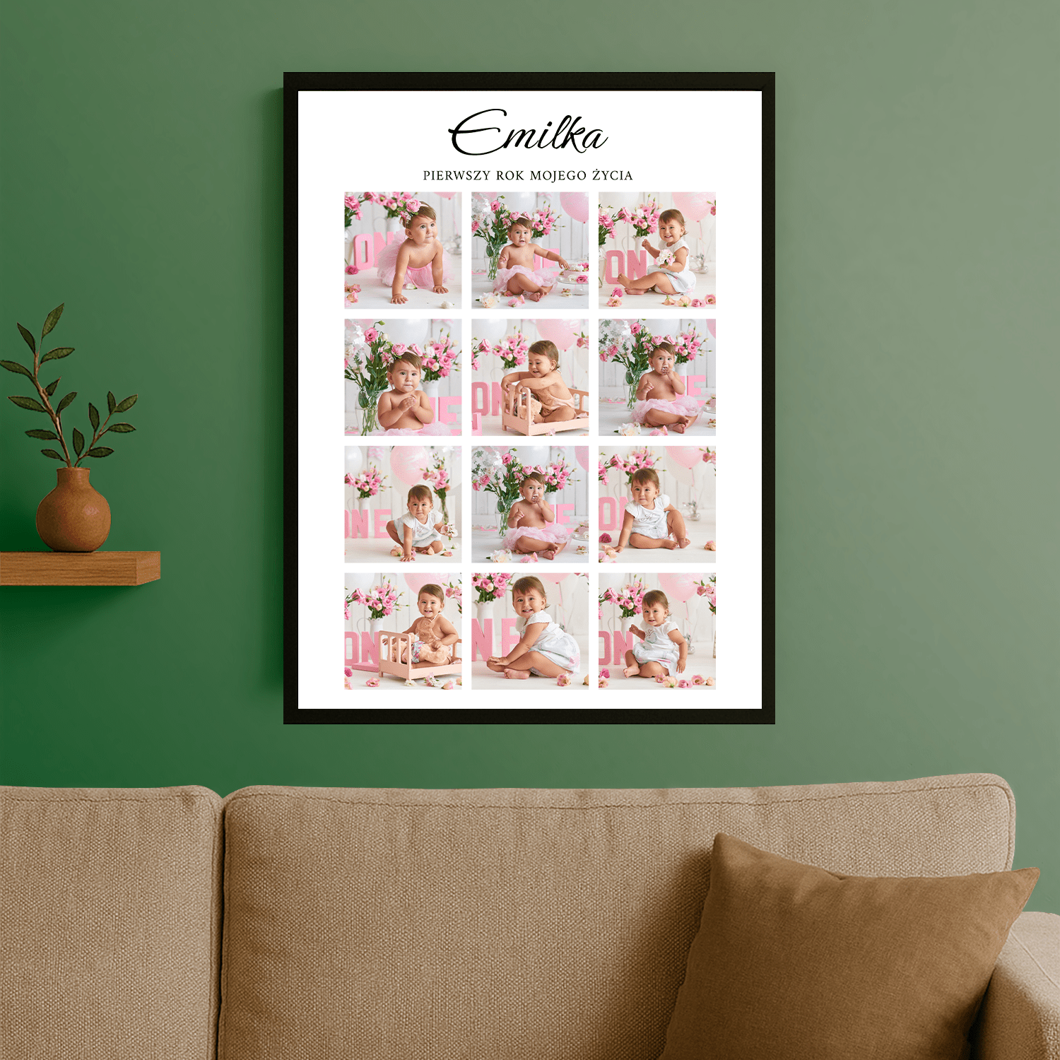 Pierwszy rok życia - personalizowany plakat dla dziecka - Emmygift.pl