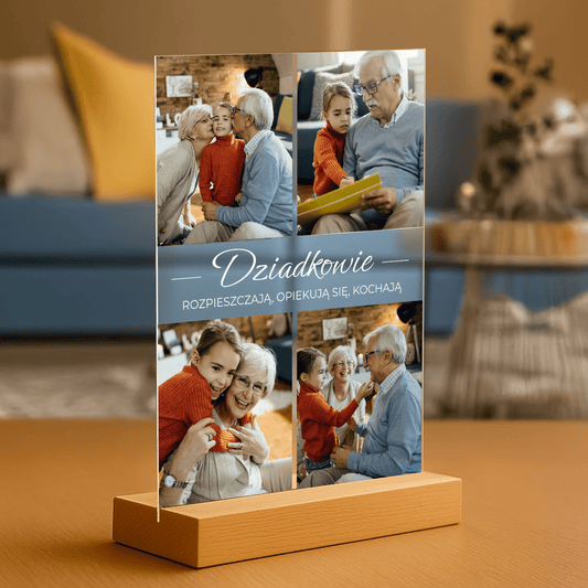 Dziadkowie - personalizowany druk na szkle - Emmygift.pl