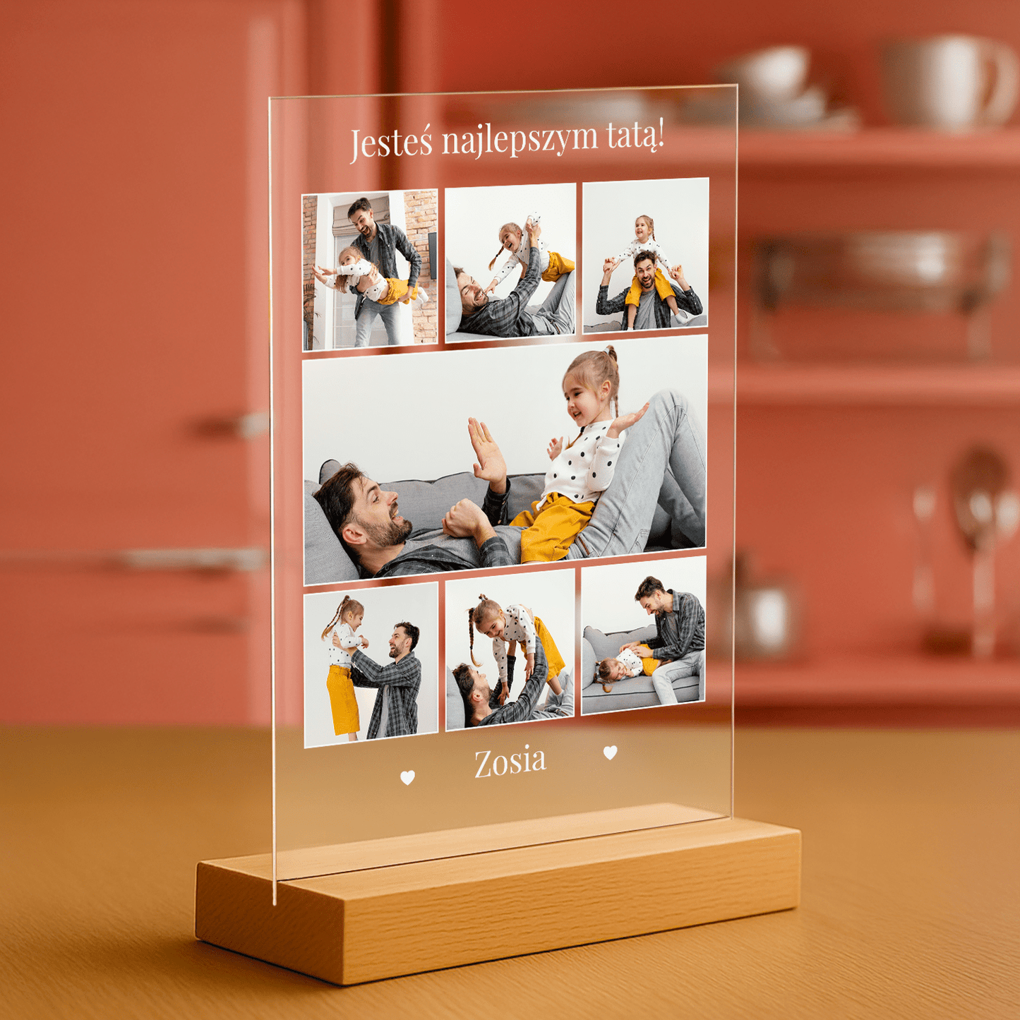 Jesteś najlepszym tatą - personalizowany druk na szkle - Emmygift.pl