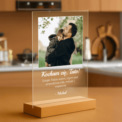Podziękowanie dla taty - personalizowany druk na szkle - Emmygift.pl