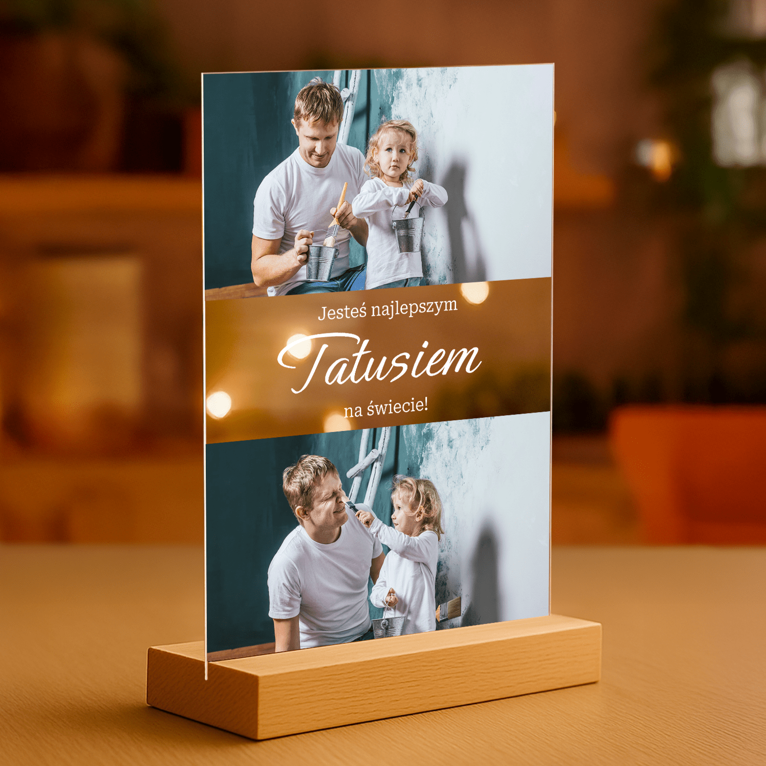 Najlepszy tatuś na świecie - personalizowany druk na szkle - Emmygift.pl