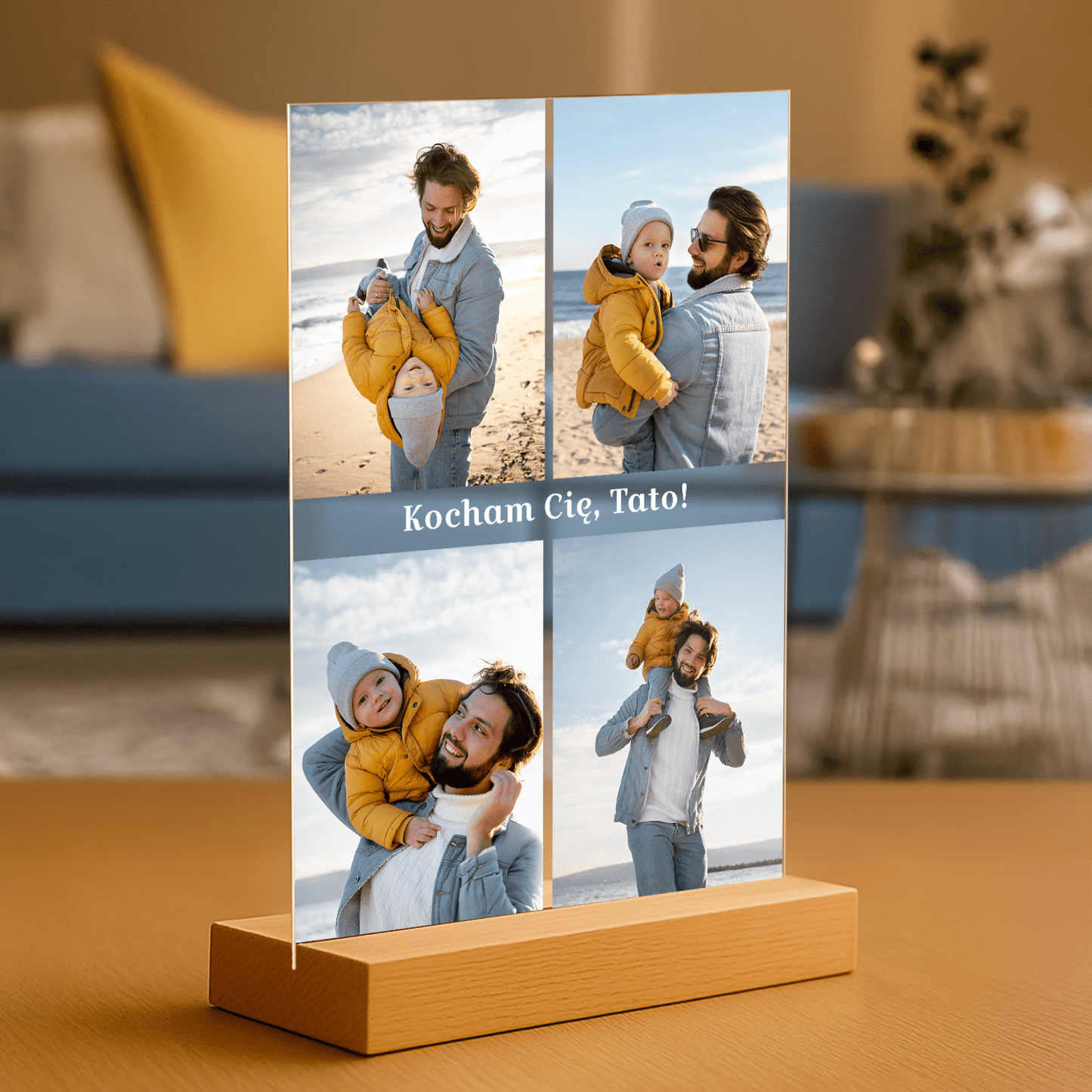 Kocham Cię, tato! - personalizowany druk na szkle - Emmygift.pl