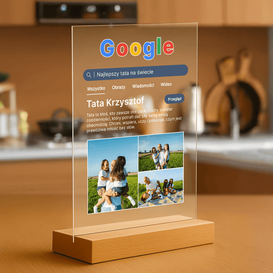 Szukaj Tata - personalizowany druk na szkle, prezent dla taty - Emmygift.pl