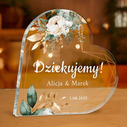 Kolaż zdjęć z rodzicami - personalizowane serce z nadrukiem dla rodziców - Emmygift.pl