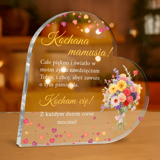 Kochana Mamusia - personalizowane serce z nadrukiem dla mamy - Emmygift.pl