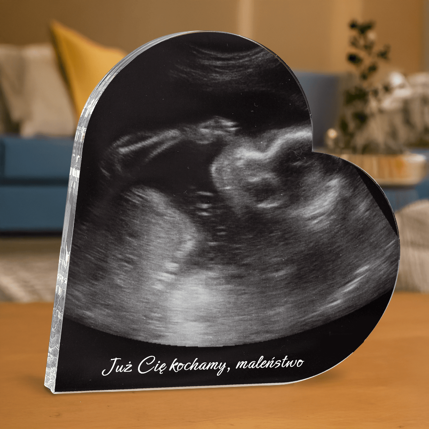 Już Cię kochamy - personalizowane serce z nadrukiem dla rodziców - Emmygift.pl