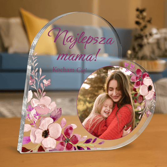 Najlepsza mama - personalizowane serce z nadrukiem dla mamy - Emmygift.pl