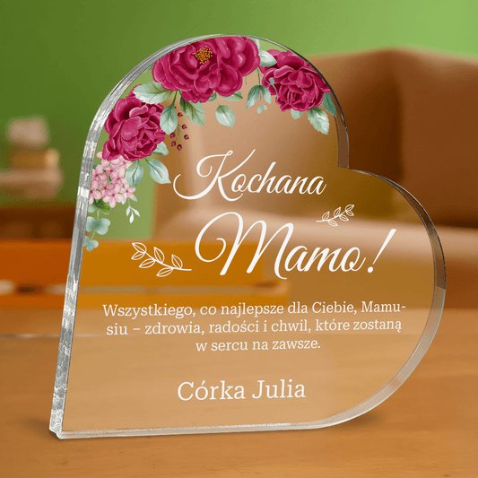 Nasza cudowna mama - personalizowane serce z nadrukiem - Emmygift.pl