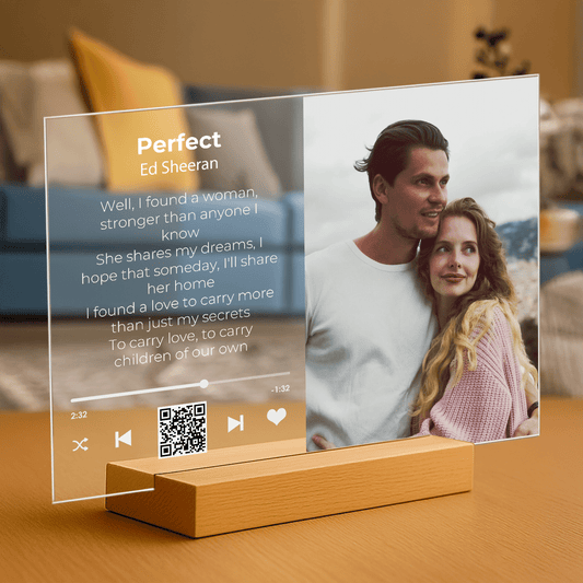 Nasza piosenka zdjęcie + tekst - personalizowany druk na szkle - Emmygift.pl