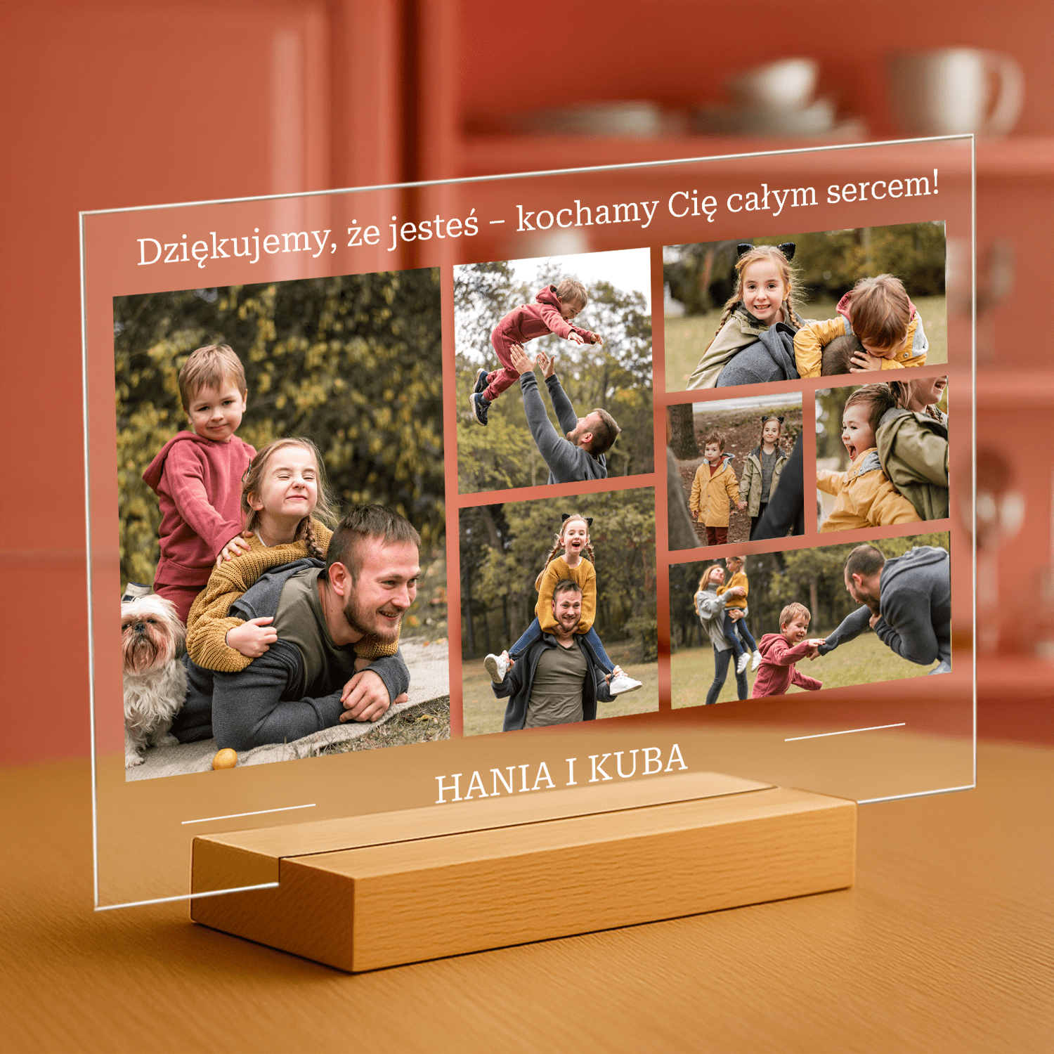 Dziękujemy, że jesteś - personalizowany druk na szkle - Emmygift.pl