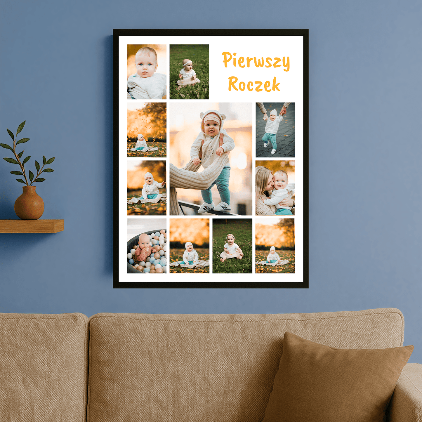 Pierwszy roczek - personalizowany plakat dla dziecka - Emmygift.pl