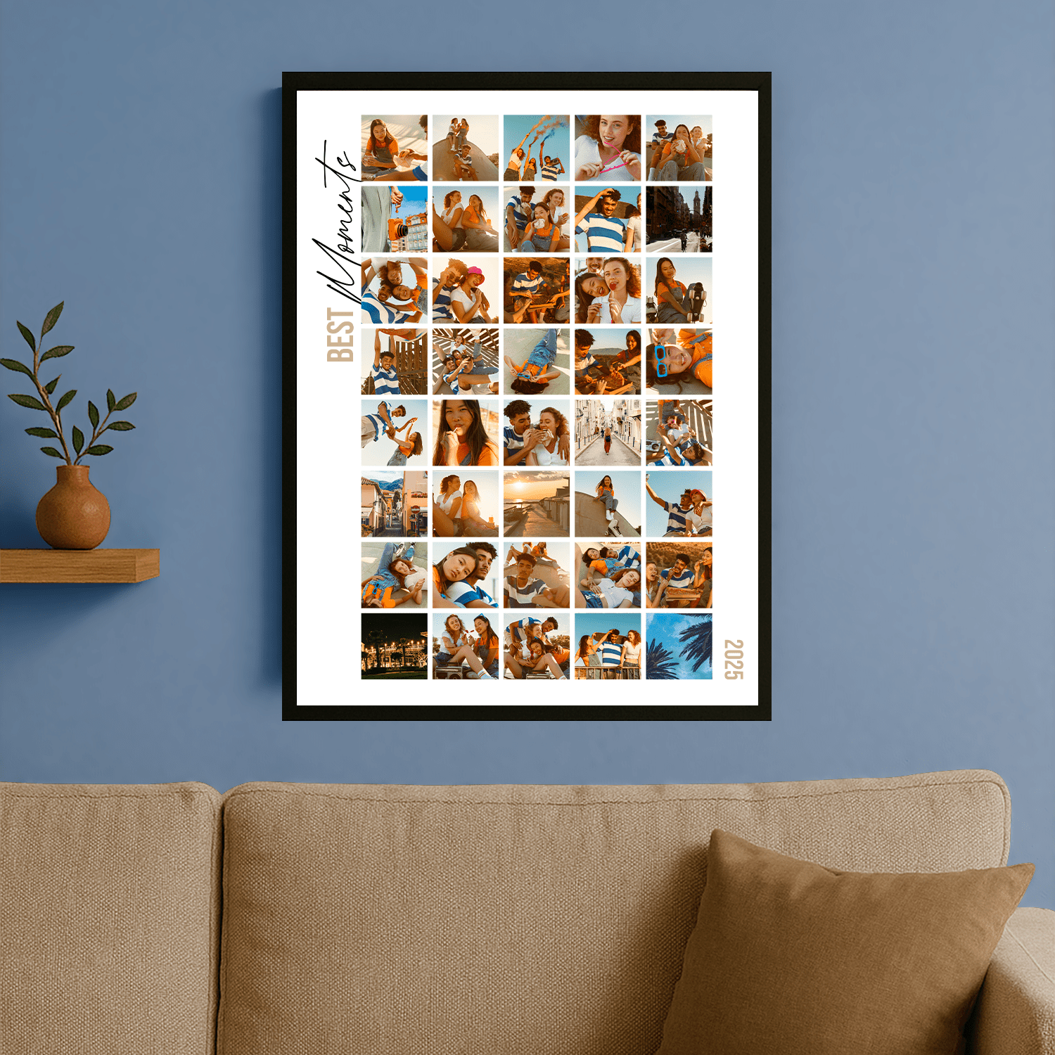 Kolaż najlepsze momenty - personalizowany plakat dla przyjciółki - Emmygift.pl