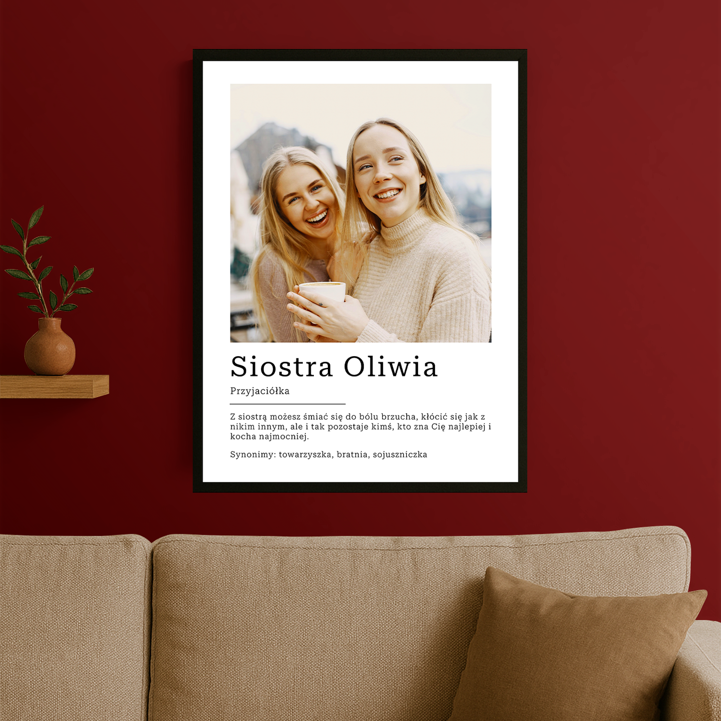 Z siostrą najlepiej - personalizowany plakat dla siostry