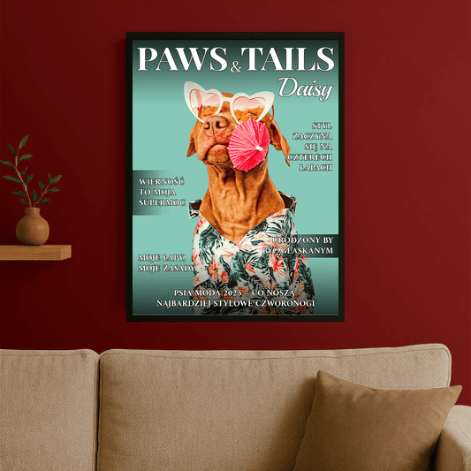 Pies z okładki - personalizowany plakat dla miłośnika psów - Emmygift.pl