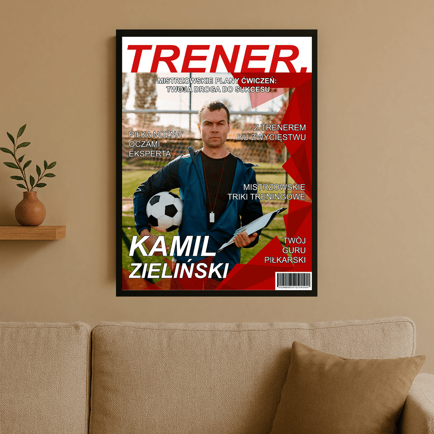 Okładka magazynu sportowego - personalizowany plakat dla mężczyzny - Emmygift.pl