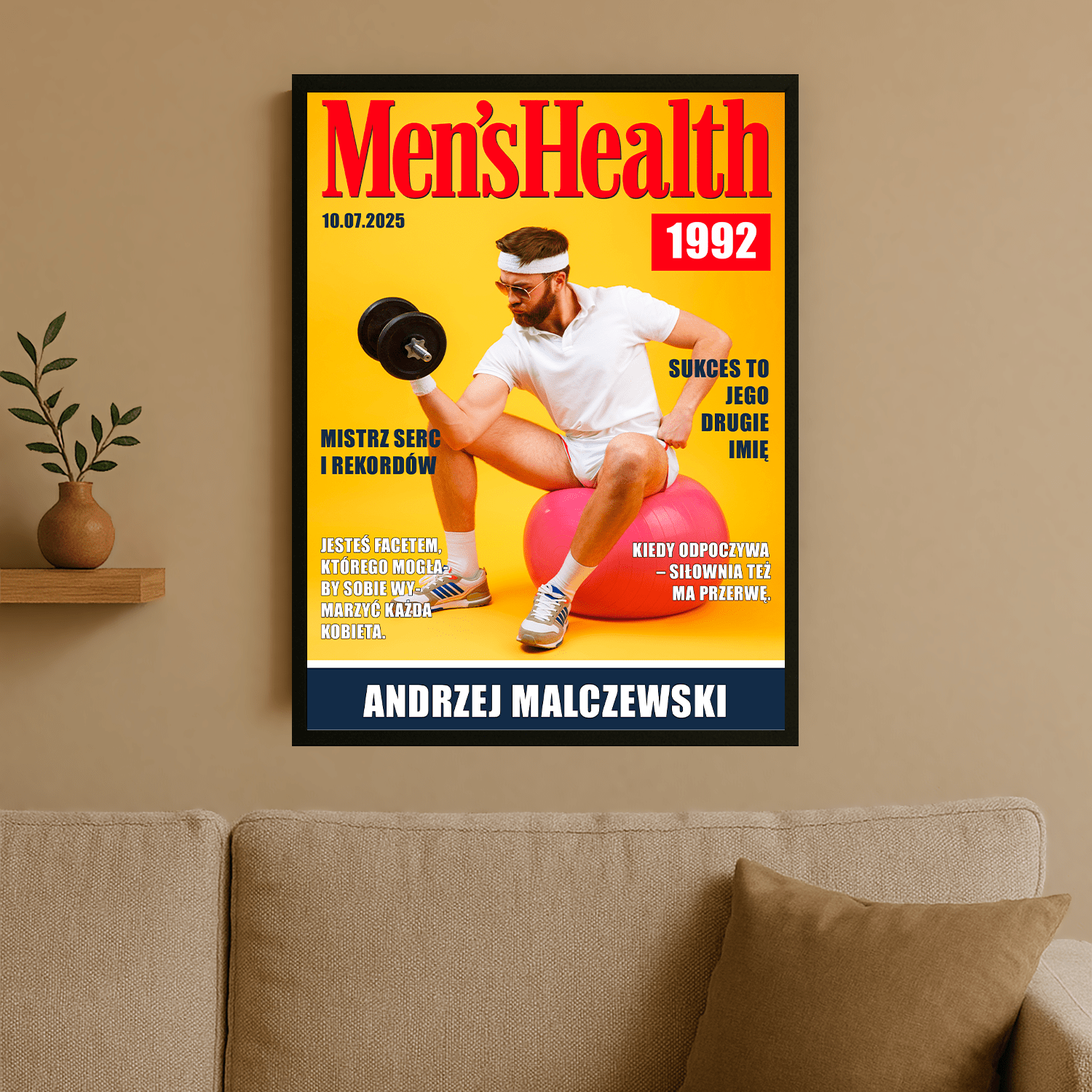 Okładka jak z magazynu - personalizowany plakat dla mężczyzny - Emmygift.pl