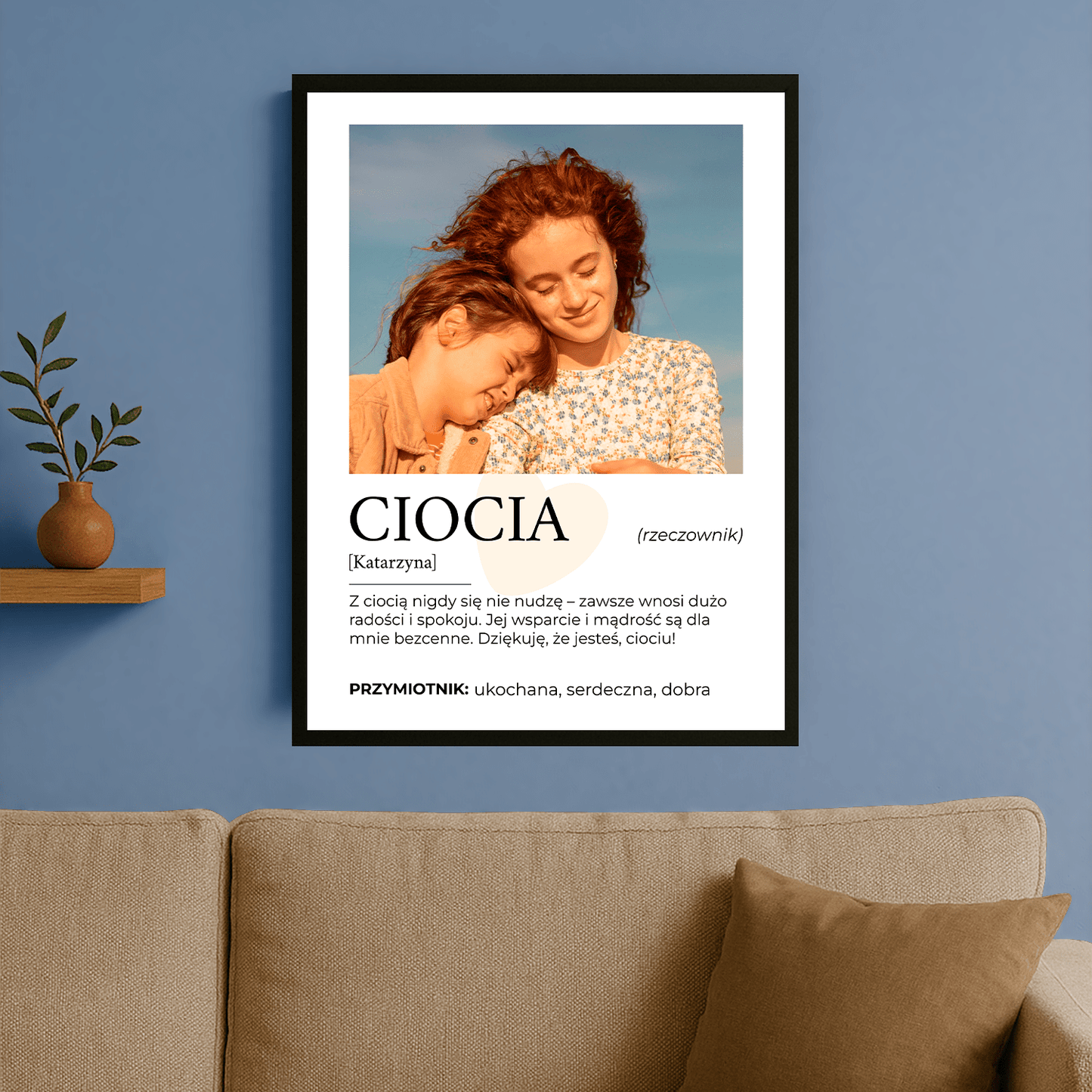 Kochana ciocia - personalizowany plakat dla cioci - Emmygift.pl
