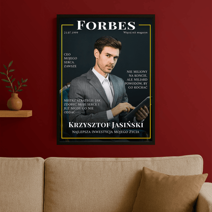 Mężczyzna sukcesu - personalizowany plakat dla mężczyzny - Emmygift.pl